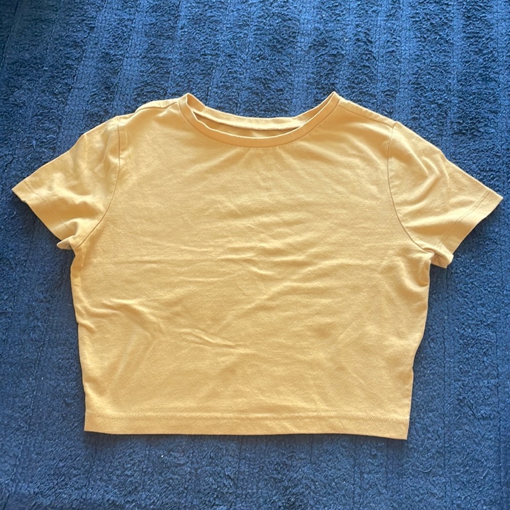 yellow crop top